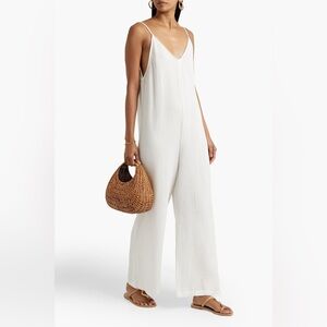 ONIA
Cotton-gauze Wide-leg Jumpsuit In White